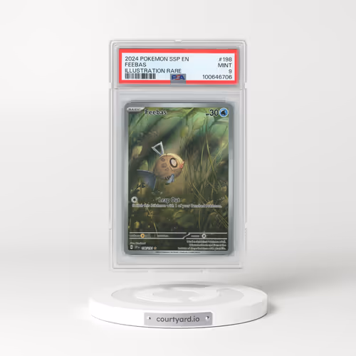 2024 Pokémon Ssp EN-Surging Sparks #198 Feebas - Illustration Rare (PSA 9 MINT)