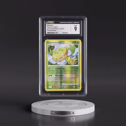 2007 Diamond & Pearl #21/130 Carnivine - Reverse Holo (CGC 9 MINT)