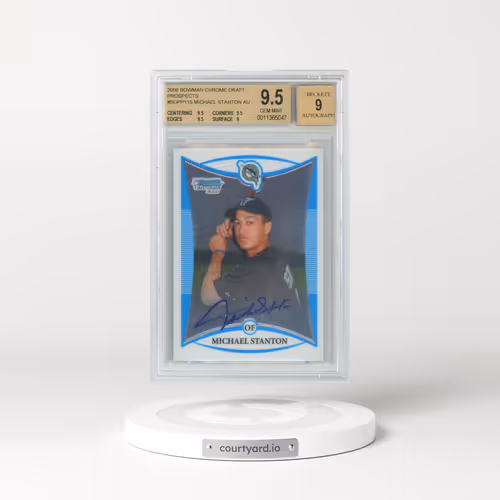 2008 Bowman Chrome Draft Prospects #BDPP115 Michael Stanton AU (BGS 9.5 GEM MINT)