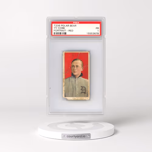 1909 T206 Polar Bear #98 Ty Cobb - Portrait-Red (PSA 1 PR)