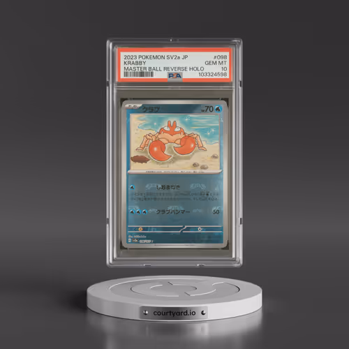 2023 Pokémon Sv2a-Pokemon 151 #098 Krabby - Reverse Holo Master Ball (PSA 10 GEM MINT)