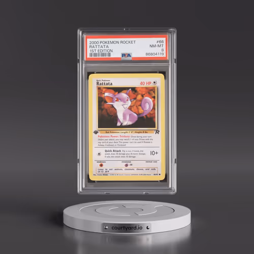 2000 Pokémon Rocket #66 Rattata - 1st Edition (PSA 8 NM-MT)