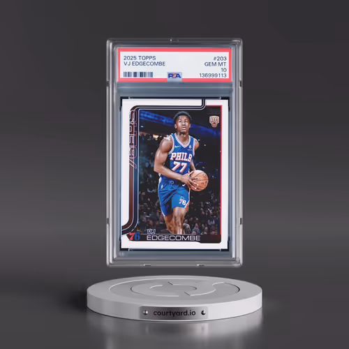 2025 Topps #203 VJ Edgecombe (PSA 10 GEM MINT)