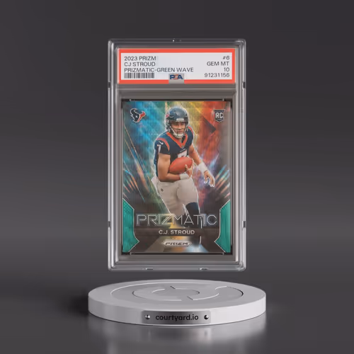 2023 Panini Prizm Prizmatic #6 CJ Stroud - Green Wave (PSA 10 GEM MINT)