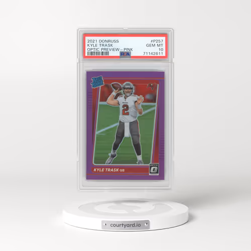 2021 Panini Donruss #P257 Kyle Trask - Optic Preview-Pink (PSA 10 GEM MINT)