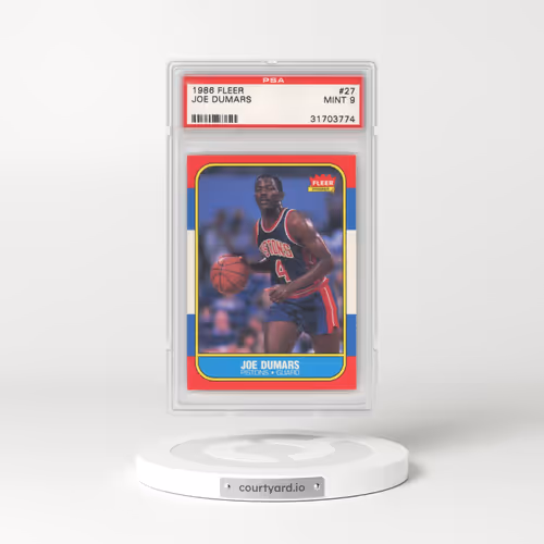 1986 Fleer #27 Joe Dumars (PSA 9 MINT)