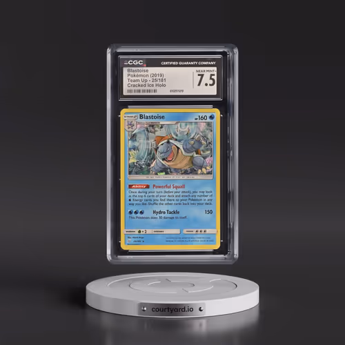2019 Team Up #25/181 Blastoise - Cracked Ice Holo (CGC 7.5 NM+)