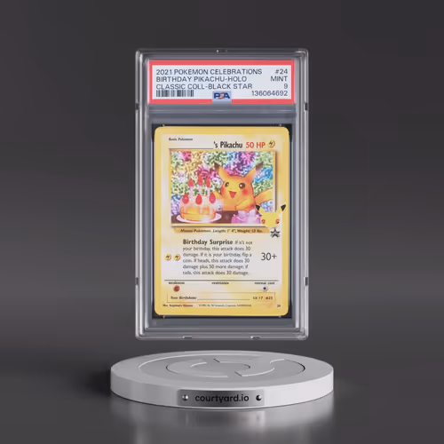 2021 Pokémon Celebrations Classic Collection #24 Birthday Pikachu - Holo (PSA 9 MINT)