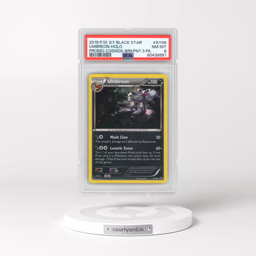 2016 Pokémon XY Black Star Promo #XY96 Umbreon - Holo Cosmos-Breakpoint 3 Pack (PSA 8 NM-MT)