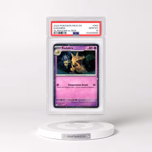 2023 Pokémon Mew EN-151 #064 Kadabra - Alakazam EX Box (PSA 10 GEM MINT)