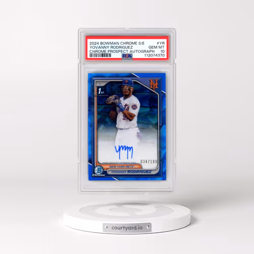 2024 Bowman Chrome Sapphire Edition Prospects Autographs #YR Yovanny Rodriguez (PSA 10 GEM MINT)