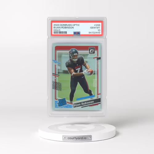 2023 Panini Donruss Optic #206 Bijan Robinson - Holo (PSA 10 GEM MINT)