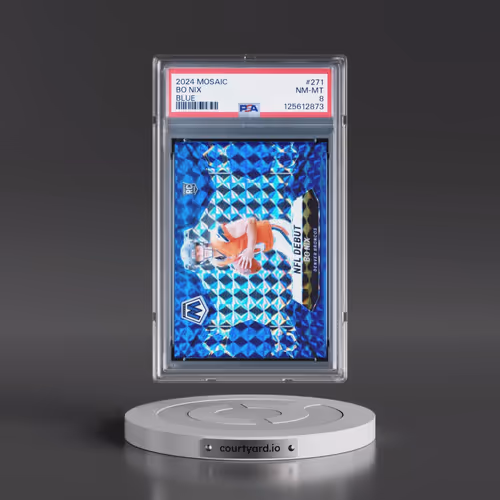 2024 Panini Mosaic #271 Bo Nix - Blue (PSA 8 NM-MT)