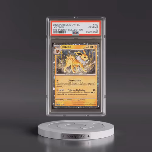 2025 Pokémon Svp EN-SV Black Star Promo #169 Jolteon - Prismatic Evolutions Poster Collection (PSA 1