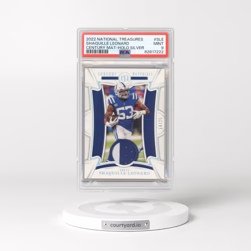 2022 Panini National Treasures Century Material #SLE Shaquille Leonard - Holo Silver (PSA 9 MINT)