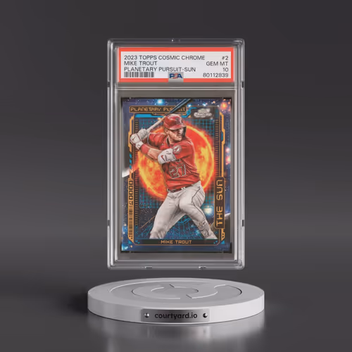 2023 Topps Cosmic Chrome Planetary Pursuit #2 Mike Trout - Sun (PSA 10 GEM MINT)