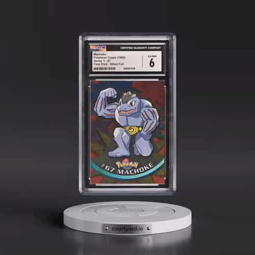 1999 Series 1 (Oval Nintendo Seal) #67 Machoke - First Print (Blue Topps Logo) Silver Foil (Smooth)