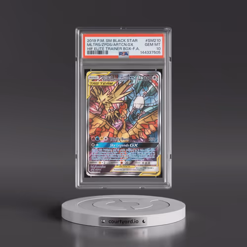 2019 Pokémon SM Black Star Promo #SM210 Moltres & Zapdos & Articuno GX - Holo Full Art Hidden Fates