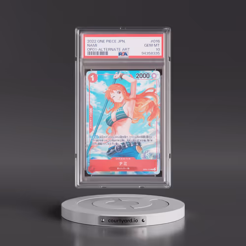2022 One Piece Japanese Romance Dawn #016 Nami - Alternate Art (PSA 10 GEM MINT)
