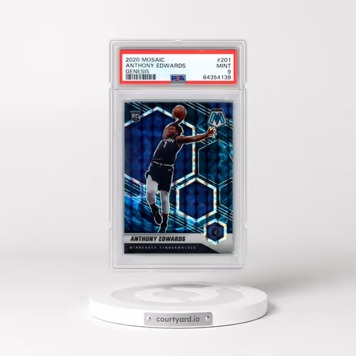 2020 Panini Mosaic #201 Anthony Edwards - Genesis (PSA 9 MINT)