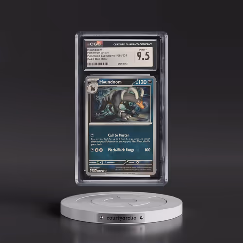 2025 Prismatic Evolutions - PRE EN #063/131 Houndoom - Poké Ball Holo (CGC 9.5 MINT+)