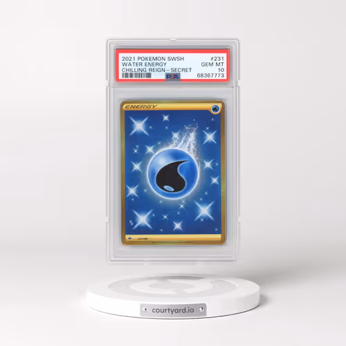 2021 Pokémon Sword & Shield Chilling Reign #231 Water Energy - Secret (PSA 10 GEM MINT)
