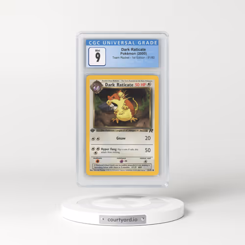 2000 Team Rocket #51/82 Dark Raticate - 1st Edition 1st Edition (CGC 9 MINT)