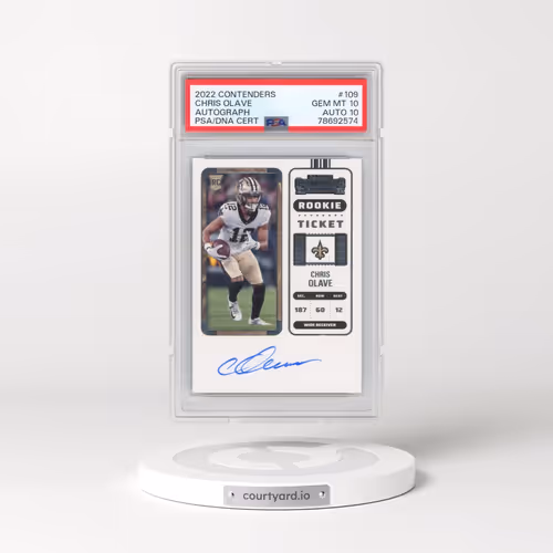 2022 Panini Contenders #109 Chris Olave - Autograph (PSA 10 GEM MINT)