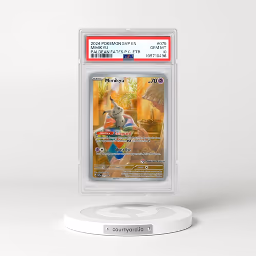 2024 Pokémon Svp EN-SV Black Star Promo #075 Mimikyu - Paldean Fates Pokemon Center Elite Trainer Box (PSA 10 GEM MINT)