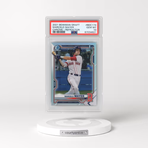 2021 Bowman Draft #BDC174 Marcelo Mayer - Chrome-Refractor (PSA 10 GEM MINT)