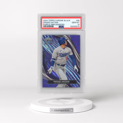 2024 Topps Chrome Black #85 Shohei Ohtani - Purple Mini Diamond Refractor (PSA 10 GEM MINT)