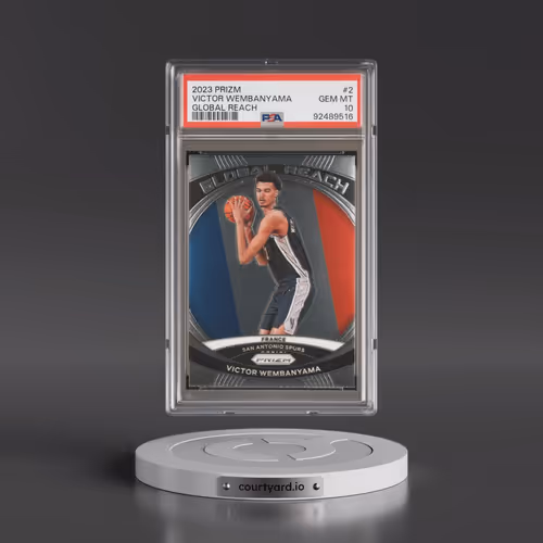 2023 Panini Prizm Global Reach #2 Victor Wembanyama (PSA 10 GEM MINT)