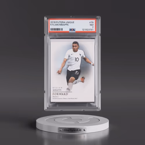 2018 Futera Unique #79 Kylian Mbappe (PSA 7 NM)