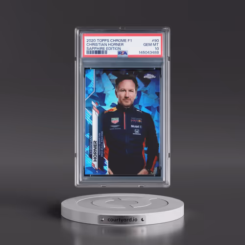 2020 Topps Chrome Formula 1 Sapphire Edition #90 Christian Horner (PSA 10 GEM MINT)