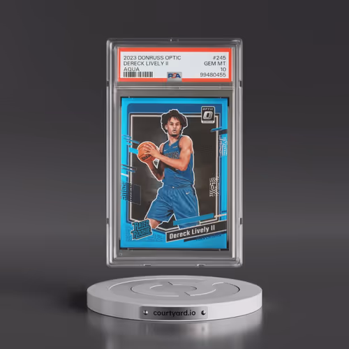 2023 Panini Donruss Optic #245 Dereck Lively II - Aqua (PSA 10 GEM MINT)