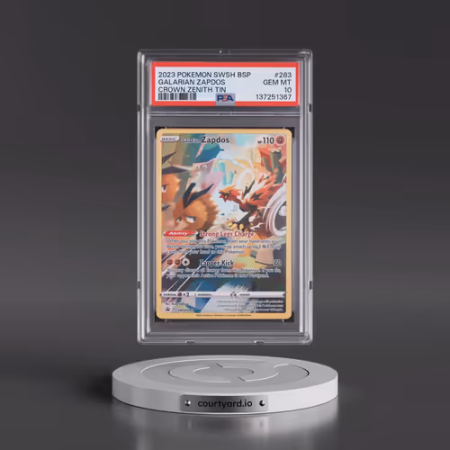 2023 Pokémon Swsh Black Star Promo #283 Galarian Zapdos - Crown Zenith Tins (PSA 10 GEM MINT)