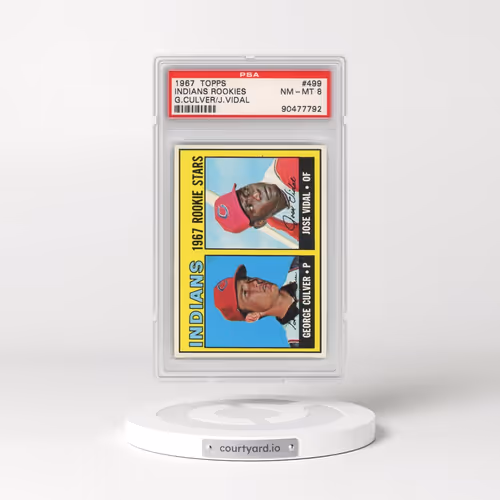 1967 Topps #499 Indians Rookies - G.Culver/J.Vidal (PSA 8 NM-MT)