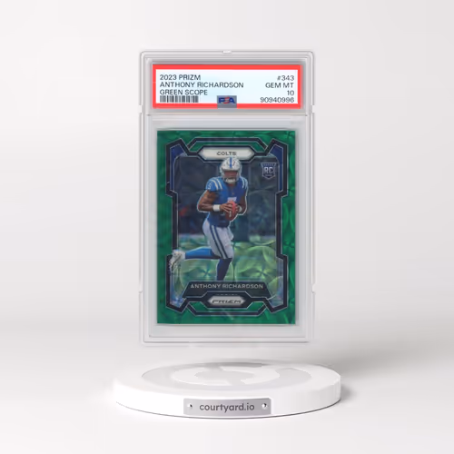 2023 Panini Prizm #343 Anthony Richardson - Green Scope (PSA 10 GEM MINT)