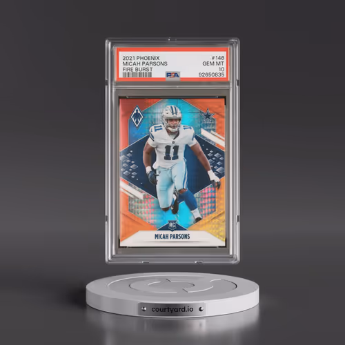 2021 Panini Phoenix #146 Micah Parsons - Fire Burst (PSA 10 GEM MINT)
