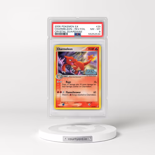 2006 Pokémon EX Crystal Guardians #29 Charmeleon - Reverse Foil (PSA 8 NM-MT)