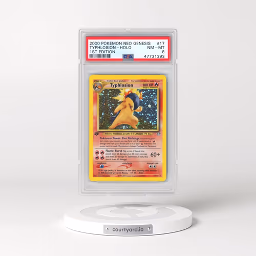 2000 Pokémon Neo Genesis #17 Typhlosion - 1st Edition Holo (PSA 8 NM-MT)