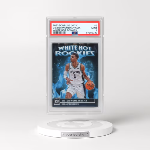 2023 Panini Donruss Optic White Hot Rookies #2 Victor Wembanyama (PSA 9 MINT)