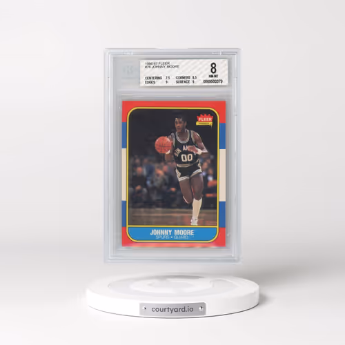 1986 Fleer #76 Johnny Moore (BGS 8 NM-MT)