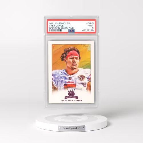 2021 Panini Chronicles Gridiron Kings #GK-3 Trey Lance - Pink (PSA 9 MINT)