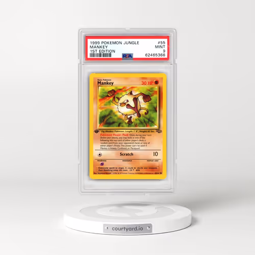 1999 Pokémon Jungle #55 Mankey - 1st Edition (PSA 9 MINT)
