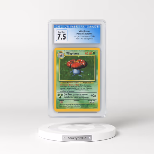 1999 Jungle #15 Vileplume - Holo No set symbol (CGC 7.5 NM+)