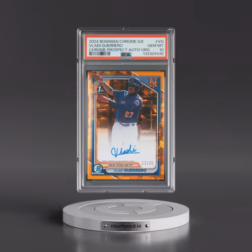 2024 Bowman Chrome Sapphire Edition Prospects Autographs #VG Vladi Guerrero - Orange (PSA 10 GEM MIN