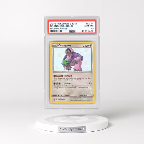2019 Pokémon Sun & Moon Hidden Fates #SV44 Oranguru - Holo (PSA 10 GEM MINT)