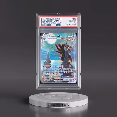 2021 Pokémon Sword & Shield Evolving Skies #215 Umbreon Vmax - Full Art Secret (PSA 10 GEM MINT)