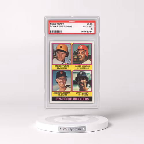1976 Topps #596 Rookie Infielders (PSA 8 NM-MT)